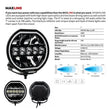 Load image into Gallery viewer, Go Rhino Xplor Blackout Series Maxline LED Hi/Low Beam w/Multi DRL (Surface Mount) 7in. - Blk - Additional View 6