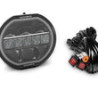 Load image into Gallery viewer, Go Rhino Xplor Blackout Series Maxline LED Hi/Low Beam w/Multi DRL (Surface Mount) 7in. - Blk - Additional View 9