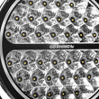 Load image into Gallery viewer, Go Rhino Xplor Blackout Series Round LED Sgl Driving Kit w/DRL (Surface/Thread Stud Mnt) 9in. - Blk - Side View