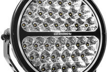 Load image into Gallery viewer, Go Rhino Xplor Blackout Series Round LED Sgl Driving Kit w/DRL (Surface/Thread Stud Mnt) 9in. - Blk - Side View