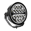 Load image into Gallery viewer, Go Rhino Xplor Blackout Series Round LED Spot Light Beam w/DRL (Surface/Thread Stud Mnt) 7in. - Blk - Additional View 11
