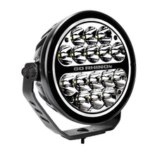 Load image into Gallery viewer, Go Rhino Xplor Blackout Series Round LED Spot Light Beam w/DRL (Surface/Thread Stud Mnt) 7in. - Blk - Additional View 11
