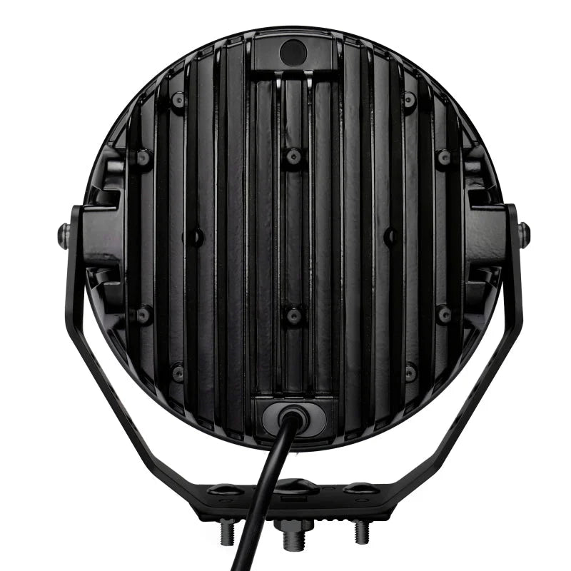 Go Rhino Xplor Blackout Series Round Single LED Spot Light Kit w/DRL (Surface Mount) 9in. - Blk - Additional View 10