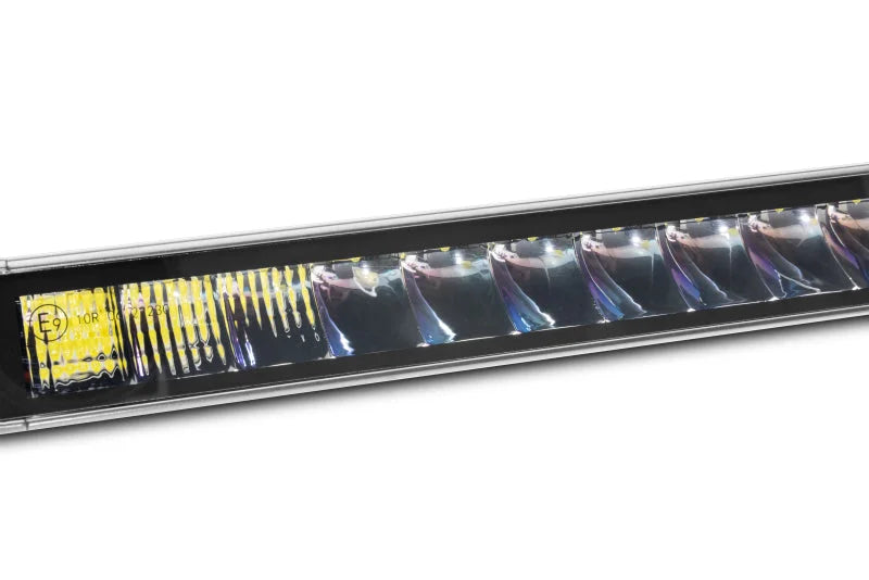Go Rhino Xplor Blackout Series Sgl Row LED Light Bar (Side/Track Mount) 31.5in. - Blk - Installation View