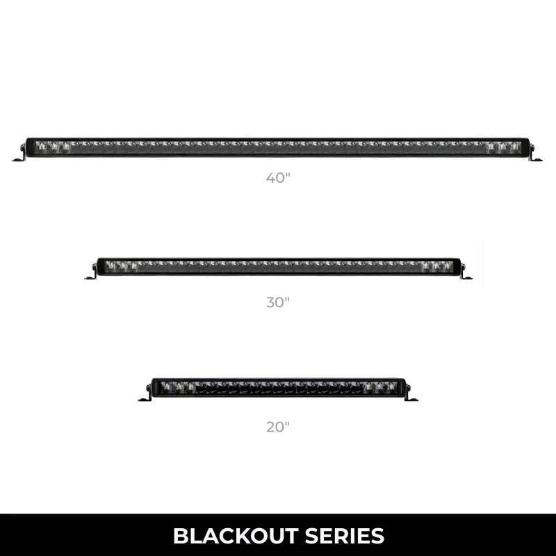 Go Rhino Xplor Blackout Series Sgl Row LED Light Bar (Surface/Threaded Stud Mount) 20.5in. - Blk - Installation View