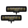 Load image into Gallery viewer, Go Rhino Xplor Blackout Series Sixline LED Flood Light Kit (Surface/Threaded Stud Mnt) - Blk (Pair) - Main Product View