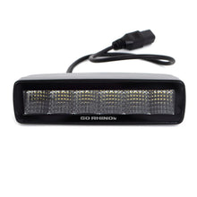 Load image into Gallery viewer, Go Rhino Xplor Blackout Series Sixline LED Flood Light Kit (Surface/Threaded Stud Mnt) - Blk (Pair) - Side View