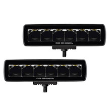 Load image into Gallery viewer, Go Rhino Xplor Blackout Series Sixline LED Spot Light Kit (Surface/Threaded Stud Mount) - Blk (Pair) - Main Product View