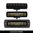 Load image into Gallery viewer, Go Rhino Xplor Blackout Series Sixline LED Spot Light Kit (Surface/Threaded Stud Mount) - Blk (Pair) - Side View
