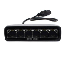 Load image into Gallery viewer, Go Rhino Xplor Blackout Series Sixline LED Spot Light Kit (Surface/Threaded Stud Mount) - Blk (Pair) - Back View