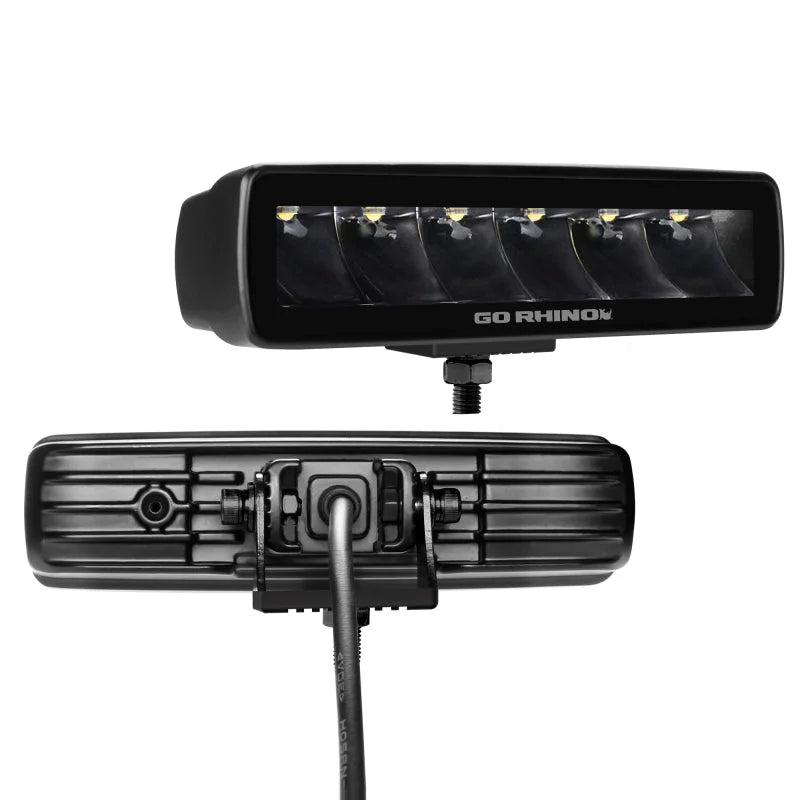 Go Rhino Xplor Blackout Series Sixline LED Spot Light Kit (Surface/Threaded Stud Mount) - Blk (Pair) - Additional View 7