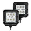 Load image into Gallery viewer, Go Rhino Xplor Bright Series Cube LED Flood Light Kit (Surface/Threaded Stud Mount) 3x3 - Blk (Pair) - Main Product View