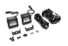 Load image into Gallery viewer, Go Rhino Xplor Bright Series Cube LED Flood Light Kit (Surface/Threaded Stud Mount) 3x3 - Blk (Pair) - Installation View