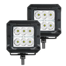 Load image into Gallery viewer, Go Rhino Xplor Bright Series Cube LED Spot Light Kit (Surface/Threaded Stud Mount) 3x3 - Blk (Pair) - Main Product View