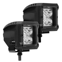 Load image into Gallery viewer, Go Rhino Xplor Bright Series Cube LED Spot Light Kit (Surface/Threaded Stud Mount) 3x3 - Blk (Pair) - Additional View 6