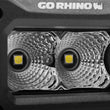 Load image into Gallery viewer, Go Rhino Xplor Bright Series Rectangle LED Flood Light Kit (Surface/Thread Std Mnt) 3x2 - Blk (Pair) - Side View