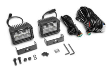 Load image into Gallery viewer, Go Rhino Xplor Bright Series Rectangle LED Flood Light Kit (Surface/Thread Std Mnt) 4x3 - Blk (Pair) - Installation View