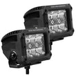 Load image into Gallery viewer, Go Rhino Xplor Bright Series Rectangle LED Flood Light Kit (Surface/Thread Std Mnt) 4x3 - Blk (Pair) - Additional View 5