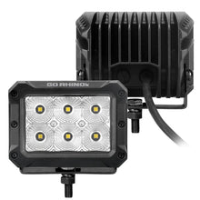 Load image into Gallery viewer, Go Rhino Xplor Bright Series Rectangle LED Flood Light Kit (Surface/Thread Std Mnt) 4x3 - Blk (Pair) - Additional View 6