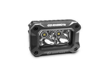 Load image into Gallery viewer, Go Rhino Xplor Bright Series Rectangle LED Spot Light Kit (Surface/Thread Stud Mnt) 3x2 - Blk (Pair) - Back View