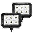 Load image into Gallery viewer, Go Rhino Xplor Bright Series Rectangle LED Spot Light Kit (Surface/Thread Stud Mnt) 4x3 - Blk (Pair) - Main Product View