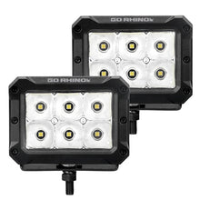 Load image into Gallery viewer, Go Rhino Xplor Bright Series Rectangle LED Spot Light Kit (Surface/Thread Stud Mnt) 4x3 - Blk (Pair) - Main Product View