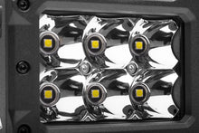 Load image into Gallery viewer, Go Rhino Xplor Bright Series Rectangle LED Spot Light Kit (Surface/Thread Stud Mnt) 4x3 - Blk (Pair) - Side View