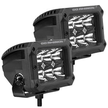 Load image into Gallery viewer, Go Rhino Xplor Bright Series Rectangle LED Spot Light Kit (Surface/Thread Stud Mnt) 4x3 - Blk (Pair) - Installation View