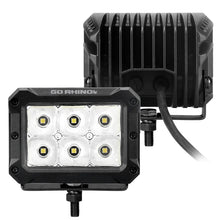 Load image into Gallery viewer, Go Rhino Xplor Bright Series Rectangle LED Spot Light Kit (Surface/Thread Stud Mnt) 4x3 - Blk (Pair) - Additional View 5