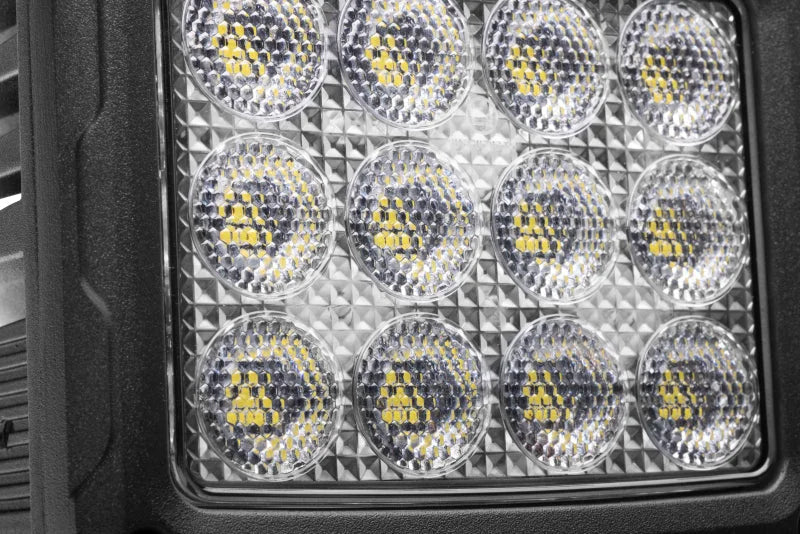 Go Rhino Xplor Bright Series Rectangle SingleLED Spot Light Kit (Surface Mount) 5in. - Blk (Pair) - Back View