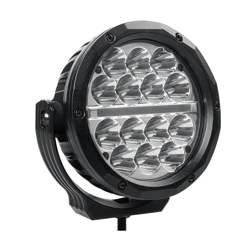 Go Rhino Xplor Bright Series Round LED Driving Light Kit w/DRL (Surface Mount) 6in - Blk (2 pc) - Additional View 7