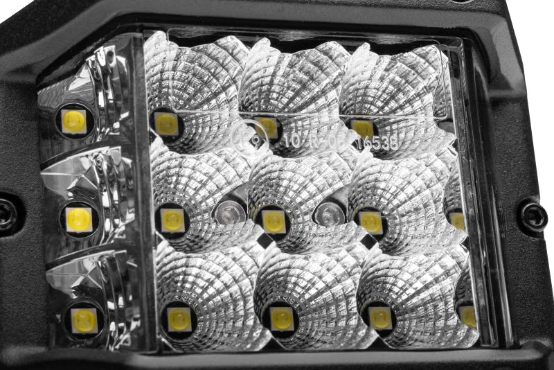 Go Rhino Xplor Bright Series Sideline Cube LED Flood Light Kit (Surface Mount) 4x3 - Blk (Pair) - Back View