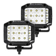 Load image into Gallery viewer, Go Rhino Xplor Bright Series Sideline Cube LED Spot Light Kit (Surface Mount) 4x3 - Blk (Pair) - Main Product View