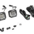 Load image into Gallery viewer, Go Rhino Xplor Bright Series Sideline Cube LED Spot Light Kit (Surface Mount) 4x3 - Blk (Pair) - Installation View