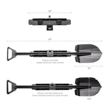 Load image into Gallery viewer, Go Rhino Xventure Gear Sharktooth Stackable Shovel - Textured Black - Back View