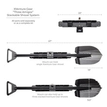 Load image into Gallery viewer, Go Rhino Xventure Gear Sharktooth Stackable Shovel - Textured Black - Installation View