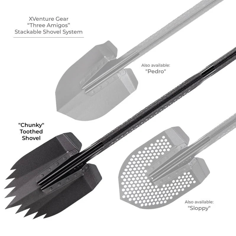 Go Rhino Xventure Gear Sharktooth Stackable Shovel - Textured Black - Additional View 5