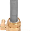 Load image into Gallery viewer, Golan Inc "Click-Slick" Fuel Petcock - Backward - Raw Brass - 22mm 76-312B-BS - Main Product View