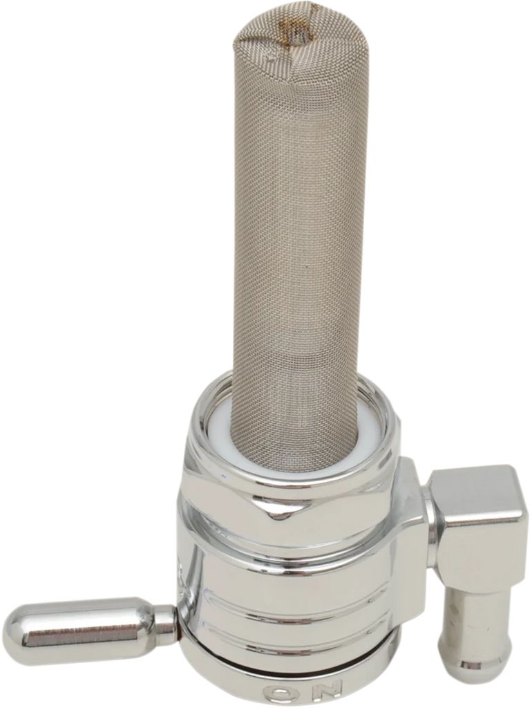 Golan Inc "Click-Slick" Fuel Petcock - Downward - Chrome - 22mm 76-312D-CS - Main Product View