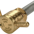 Load image into Gallery viewer, Golan Inc "Click-Slick" Fuel Petcock - Forward - Raw Brass - 22mm 76-312F-BS - Main Product View