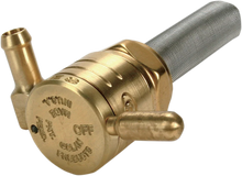 Load image into Gallery viewer, Golan Inc "Click-Slick" Fuel Petcock - Forward - Raw Brass - 22mm 76-312F-BS - Main Product View
