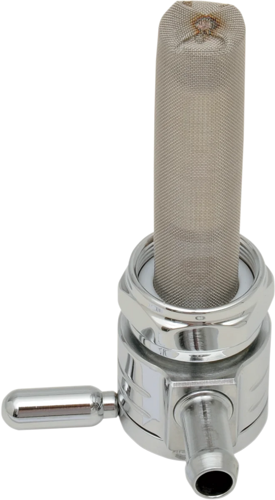 Golan Inc "Click-Slick" Fuel Petcock - Straight - Chrome - 22mm 76-312S-CS - Main Product View