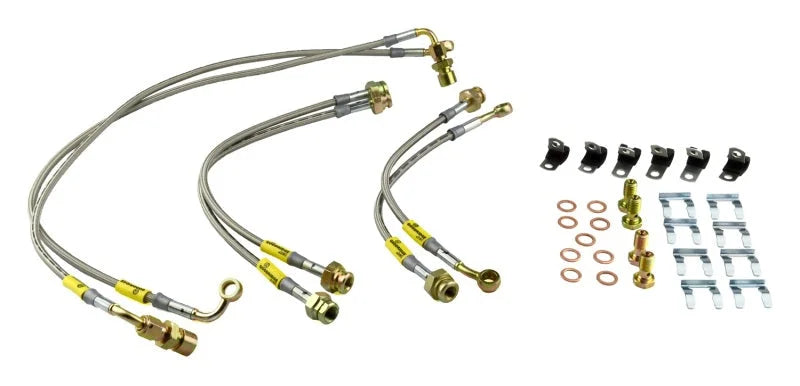 Goodridge 00-06 Chevrolet Tahoe (Rear Disc w/ Stabila Trak) Stainless Steel Brake Line Kit - Side View