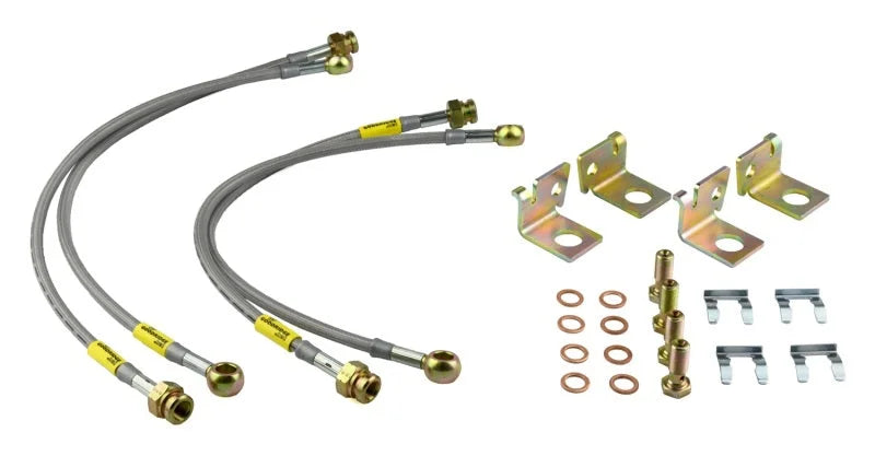 Goodridge 06-13 Chevrolet Corvette Z06/ZR1/Grand Sport Stainless Steel Brake Line Kit - Side View