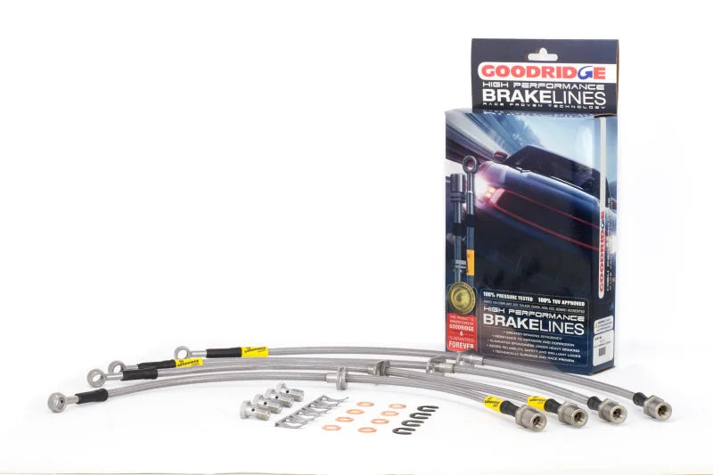 Goodridge 08-14 Subaru STi (w/Brembo Calipers) Stainless Steel Brake Line Kit - Main Product View