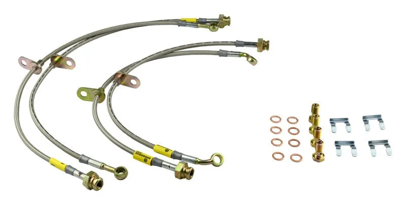 Goodridge 10-15 Chevrolet Camaro Stainless Steel Brake Line Kit - Side View