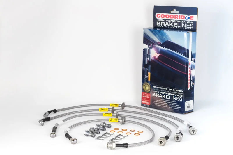 Goodridge 12-15 Chevrolet Camaro (ZL1 Only) Stainless Steel Brake Line Kit - Side View