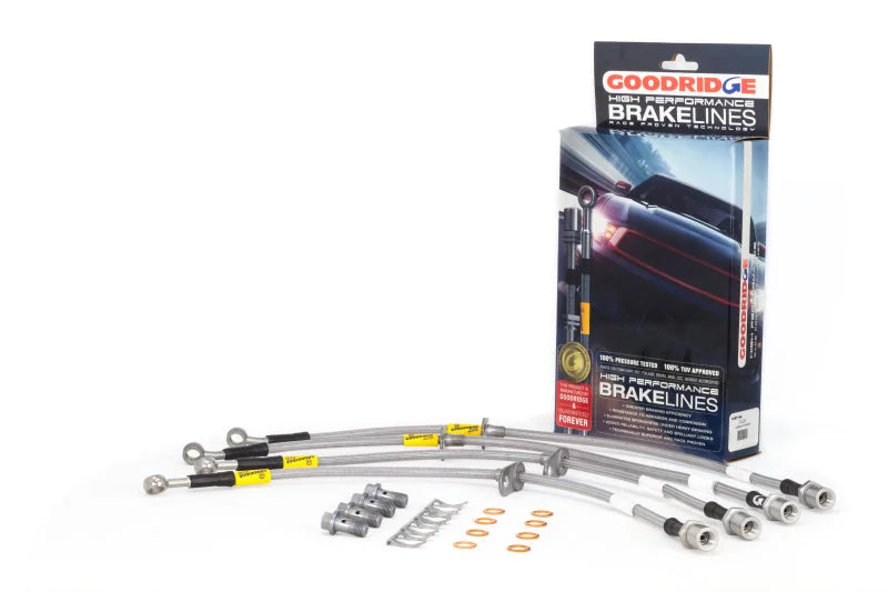 Goodridge 15-16 Subaru STi (w/ Brembo Calipers) Stainless Steel Brake Line Kit - Main Product View