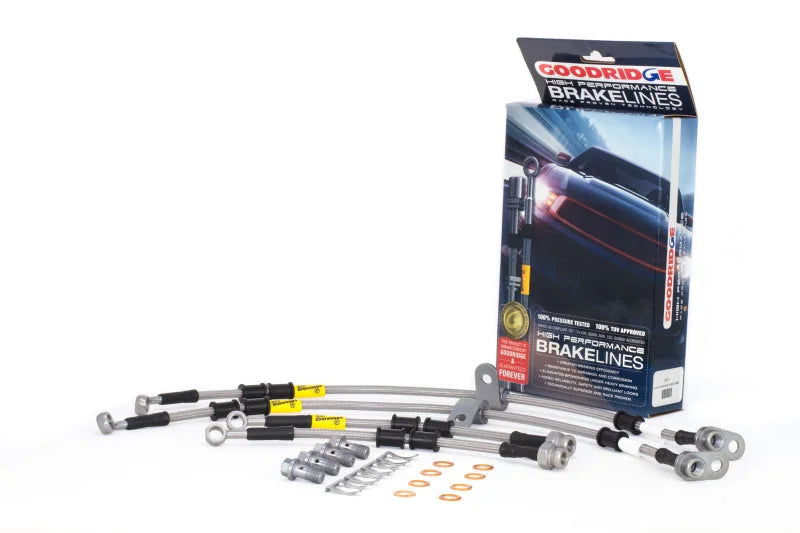 Goodridge 16-17 Mazda Miata MX-5 (w/o Factory Brembo Calipers) SS Brake Lines - Main Product View