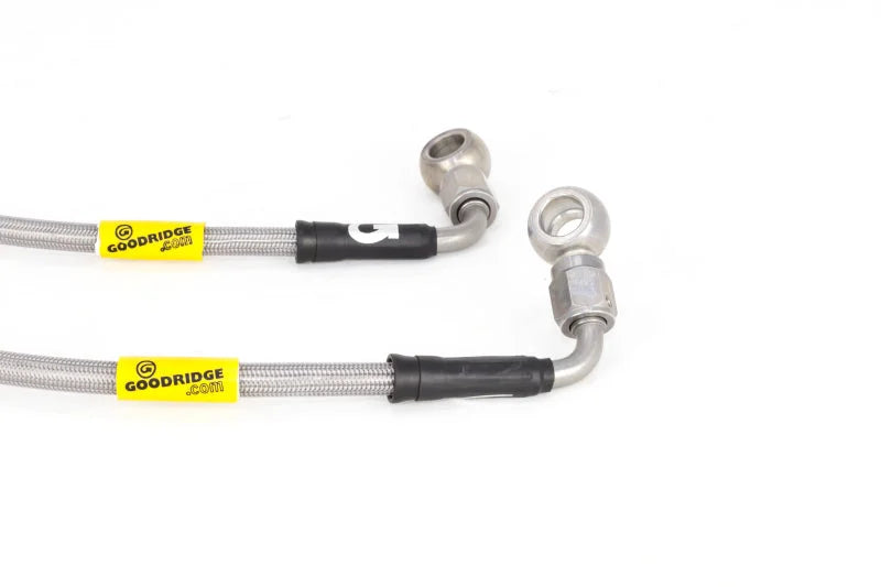 Goodridge 17-18 Honda Civic (Base/LX/EX) Stainless Steel Brake Line Kit - Back View